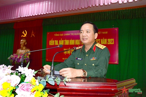 Thượng tướng Trịnh Văn Quyết kiểm tra, nắm tình hình tại Bộ CHQS tỉnh Hà Giang